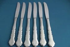 6 Dinner Knives Hollow International Lyon AMERICANA Stainless 9 3/8"