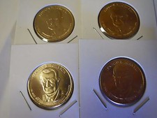 4 Coin Set 2015 All D Lyndon B. Johnson. Presidential Golden Dollar BU Gold 1