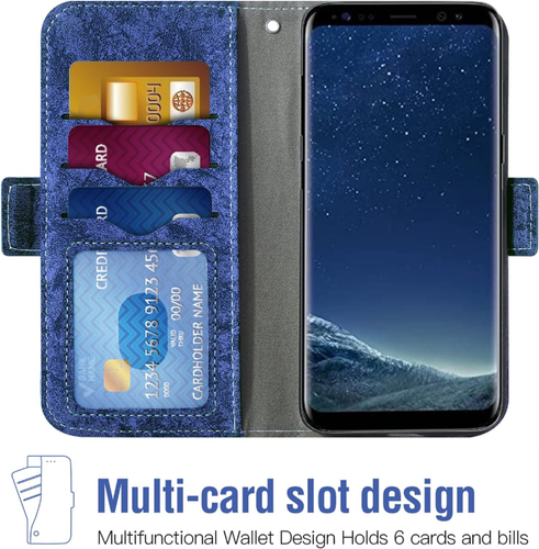 Case For Samsung Galaxy S8 Plus Wallet Flip Card Holder Stand Kickstand S8+ - Picture 6 of 10