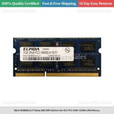 EBJ21UE8BDS0-DJ-F Elpida 2GB DDR3 SoDimm Non ECC PC3-10600 1333Mhz 2Rx8 Memory