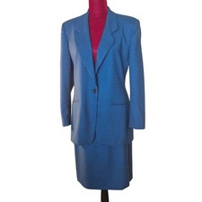 Vintage Jones New York Women's 2 Piece Checked Suite Size Skirt 6/Jacket 8