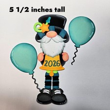 NEW YEAR GNOME scrapbook premade paper piecing SET 3D die cut RHONDA