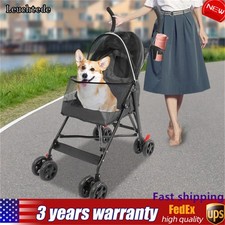 Foldable Lightweight Durable Pet Stroller For Small To Medium Pets Dogs And Cats