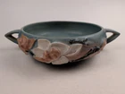 Roseville USA Pottery Blue Magnolia Double Handled Console Bowl 447 6" Vintage
