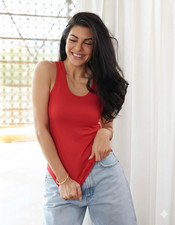 Women Plain Summer Stretchy Ribbed Vest Ladies Casual Sleeveless Cotton Camisole