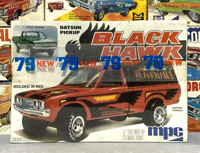 MPC 1979 DATSUN ''BLACK HAWK'' PICKUP ANNUAL KIT#1-0733 AMT RARE NOS MODEL KIT F/S
