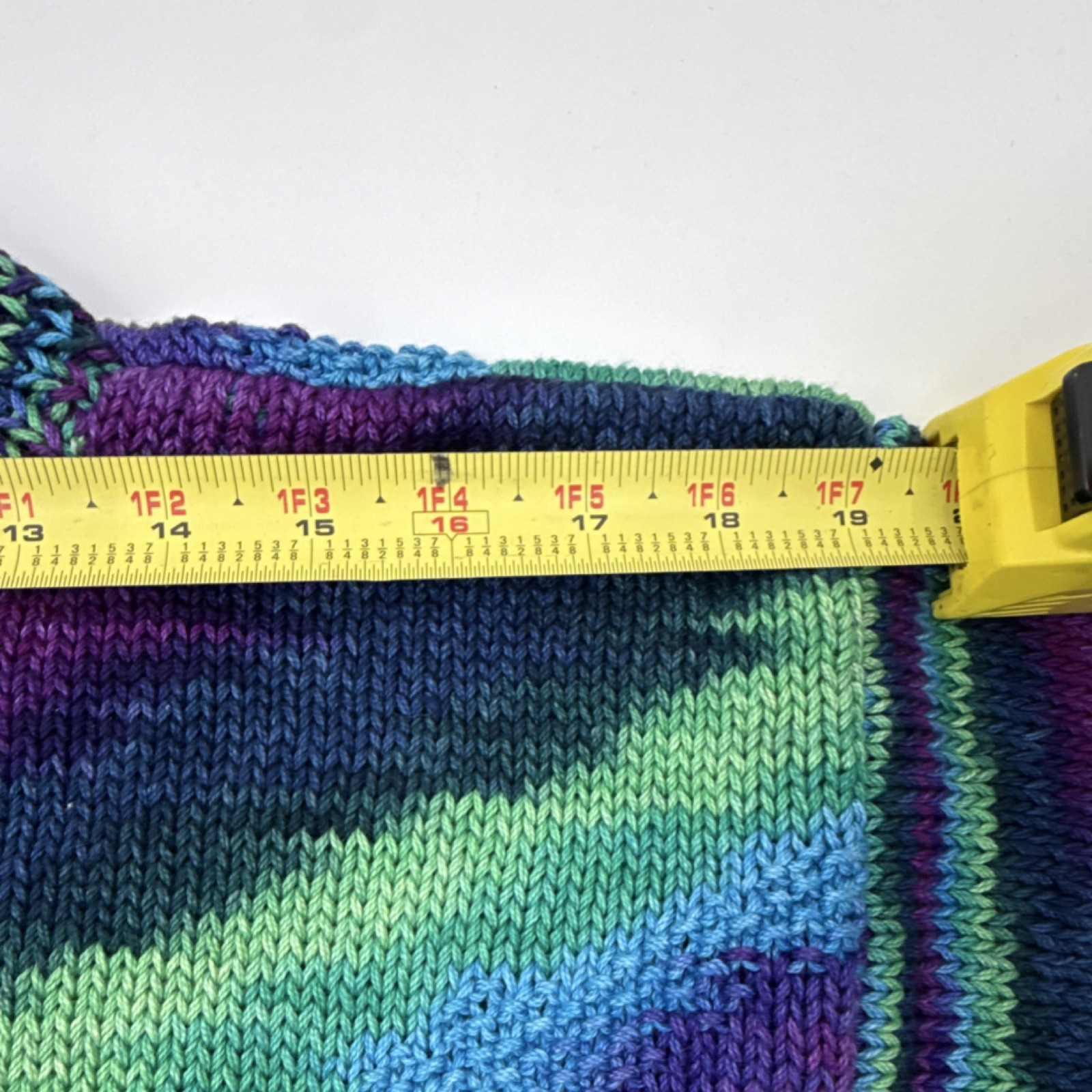 Handmade Multicolor Knitted Pullover Sweater Shor… - image 10