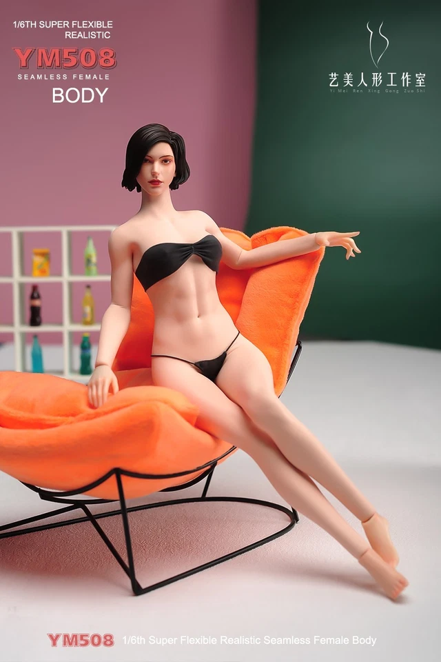 YM508 1/6 Female Pale Mid Breast Flexible Jointed Body&Details For 12''Figure - Image 3 of 4