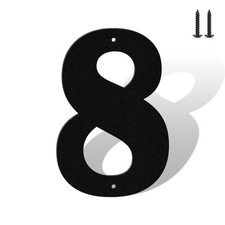 4"5"6"7"8" House Numbers for Outside Modern Address Sign - Matte Black Metal ...