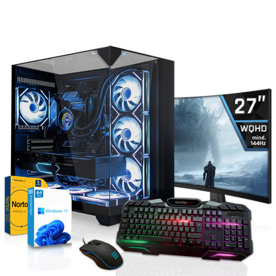 Gamer PC Set Ultra 7 Prozessor 270K Plus 5070 12GB 32GB 2TB NVMe Gamer Monitor 6