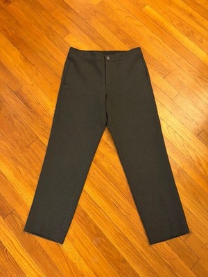 Sandro Mens Ash Gray Black Jersey Trouser Pants 42FR 32