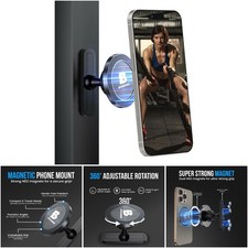 Dual-Sided N52 Magnetic Phone Holder Gym Portable Strong Mount All Phones Metal
