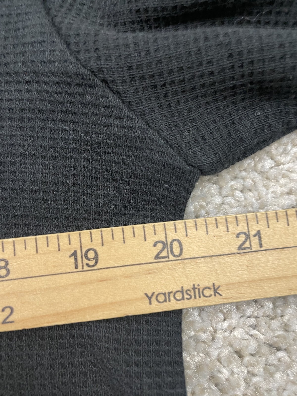 Lacoste Waffle Knit Thermal Shirt Men's Medium Black Long Sleeve Lounge thumbnail 7