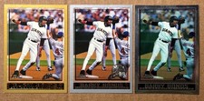 Barry Bonds 1998 Topps Base, Opening Day & Topps Chrome Baseball Cards. Giants