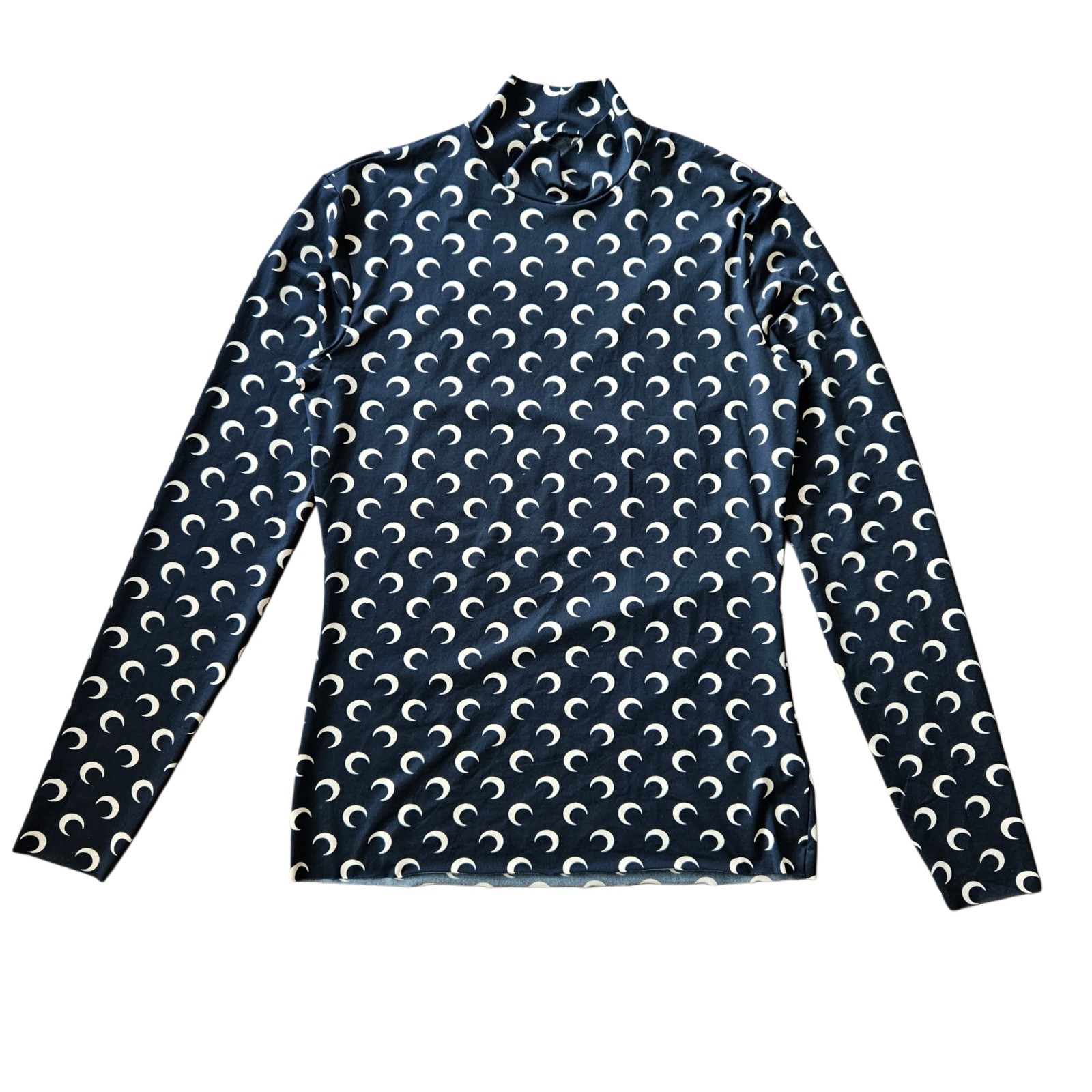 Marine Serre Black Moon Jersey Long Sleeve Mens Top