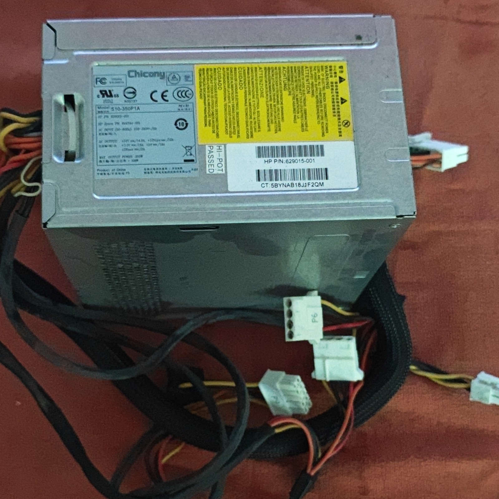 Chicony S10-350P1A Alimentatore ATX PC 350W per HP P/N 629015-001