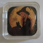 Hayleybug 2 oz Silver Moonspell Witch and Black Cat Color Cast Loaf #10/15