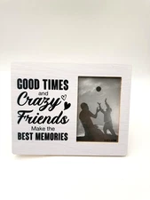 OTINGQD Friend Picture Frame Gift,Good Times and Crazy Friends Make the Best Mem