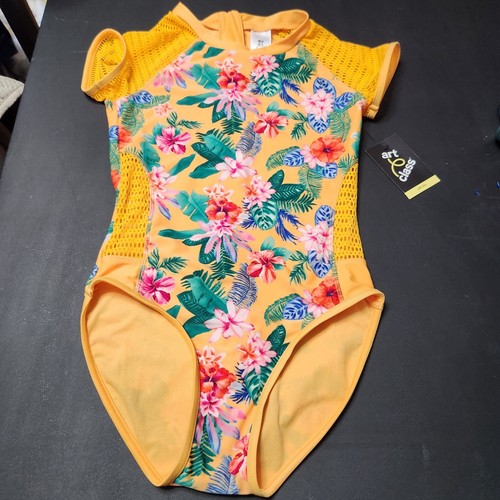 NWT ART CLASS Girls Swimsuit One Piece XL UPF +50 UV Protection Floral Print