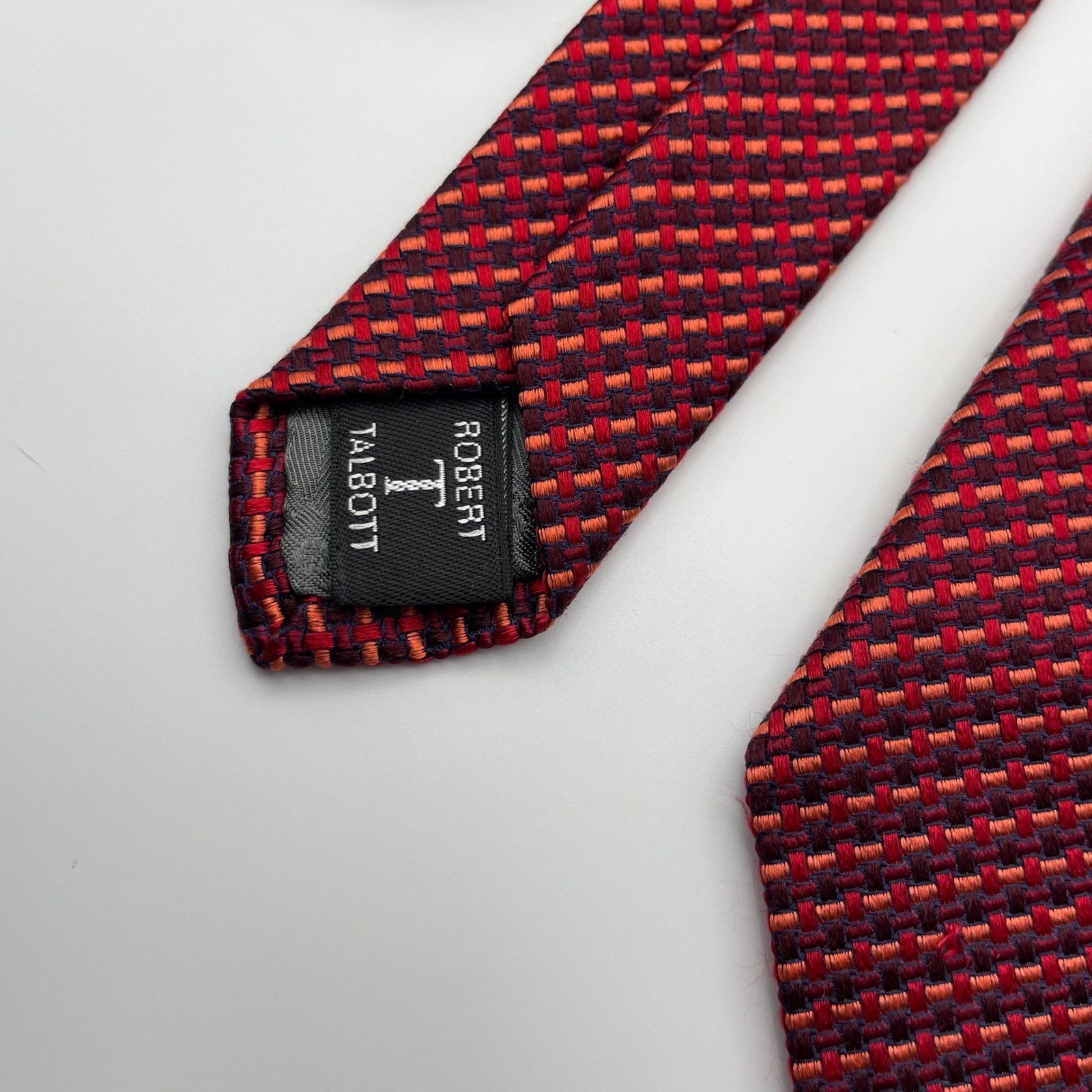 Robert Talbott Red Geometric Pattern Silk Men's N… - image 6