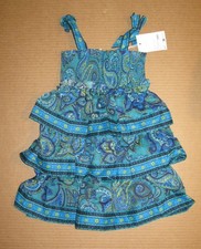 New Zimmermann Kids Patience Paisley Ruffle Sleeveless Dress Tiered Girls 1, S