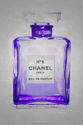 CANVAS Chanel No. 5 in Chic Lavender 24x16 Giclee Gallery Wrap Art by Kelissa