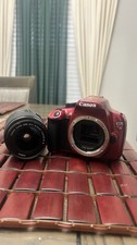 Canon EOS Rebel T5 Digital SLR Red Camera 18-55mm Lens Interchangeable Lenses