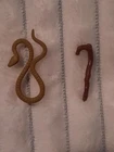 Vintage Star Wars Yodas Brown Snake and cane accessories
