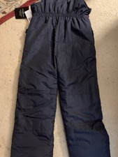 London Fog Toddler Kids M/10-12 Snowsuit Quilted Blue Bib Overalls