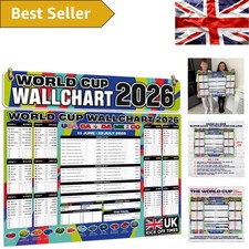 World Cup Wall Chart 2026 Football Tournament Poster &ndash; Huge A1 Planner with F...