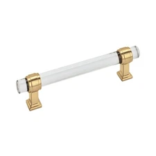 Amerock Cabinet Pull Clear/Champagne Bronze 5-1/16 inch Glacio 1 Pack