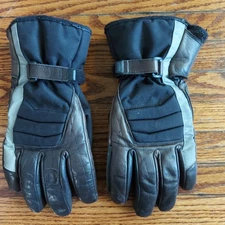 BMW MOTORRAD ALLROUND II LEATHER PADDED REFLECTIVE MOTORCYCLE GLOVES - MEDIUM 