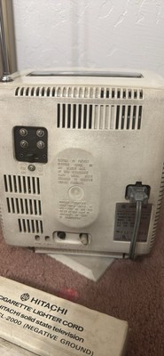 VINTAGE HITACHI I-49 TRANSISTOR TELEVISION CRT TV RECEIVER 9