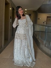 Designer Indian Pakistani top plazzo Bollywood Dress Party Wear Suit wedding