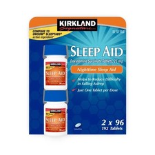Kirkland Signature Nighttime Sleep Aid Doxylamine Succinate 25mg 192 Tablets