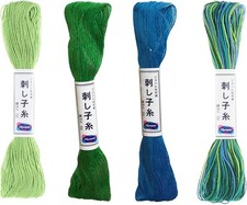 Olympus Sashiko Thread 20m Skein Color Bundles Aruba: Aruba: 77-06-26-27