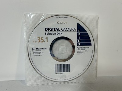 Canon Digital Camera Solution Disk Disc Version 35.1 For Macinstosh and Windows