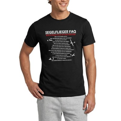 Segelflieger FAQ Pilot Sarkasmus Segelflugzeug Männer T-Shirt