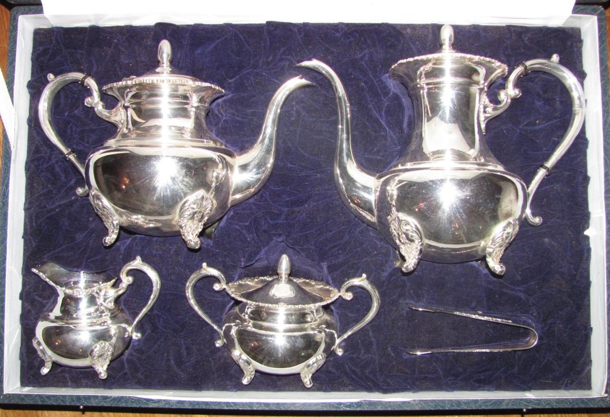 Vintage Japanese .950 Sterling Silver Coffee and Tea Service 5