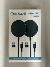 2 Pack Magnetic Wireless Charger 15W Fast MagSafe Charger for iPhone 15/14/13/12