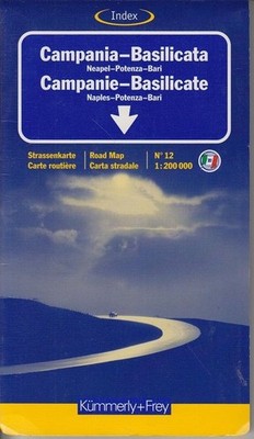 Campania, Basilicata ; Neapel, Potenza, Bari Straßenkarte Nr. 12