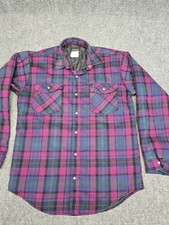 Vintage Codet Shirt Mens Medium Plaid Flannel Lined Workwear Made in USA 90s