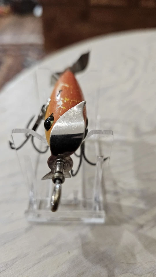 Vintage Heddon 100 Minnow Rainbow Color. Unmarked Props Cup Hardware 1 Weight - Image 3 of 4