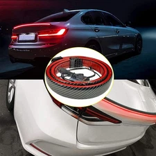 Carbon Car Fiber LED Tail Brake Light Strip Rear Spoiler Lip Trim Universal USA