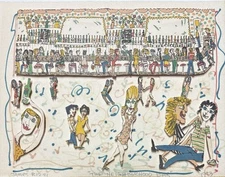 James Rizzi 3D original 1983 “A neighborhood bar” very rare