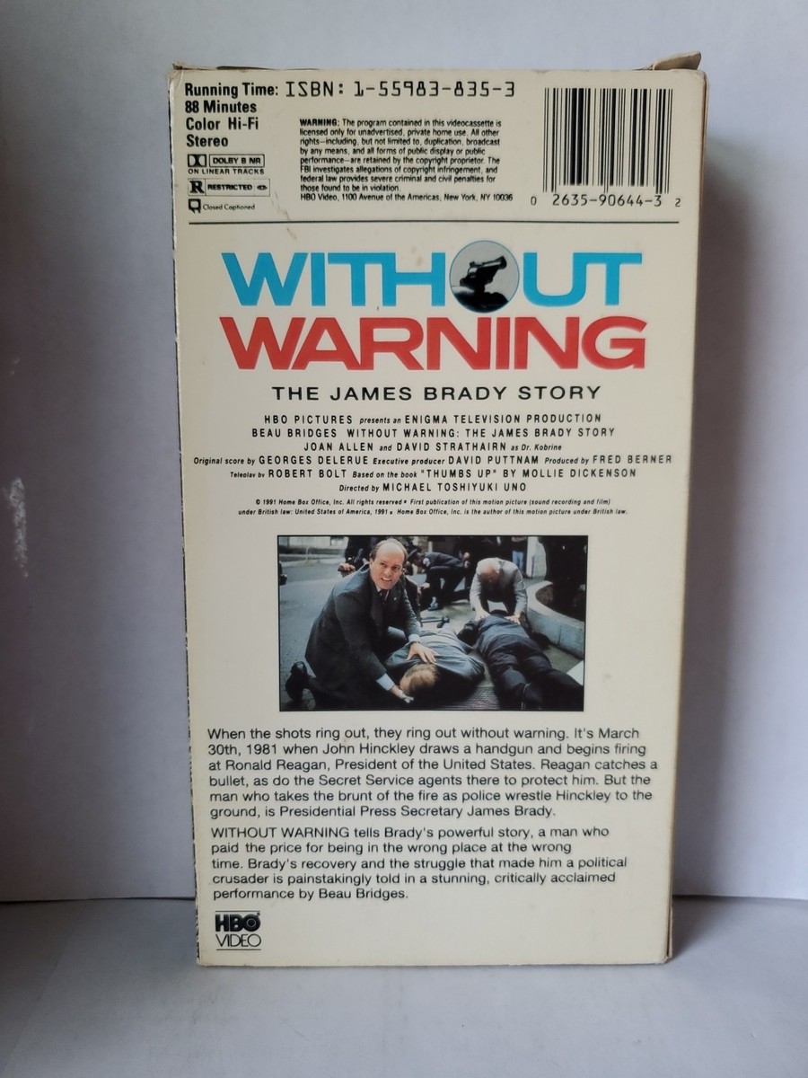 (未使用･未開封品)Without Warning: James Brady Story [VHS] Without Warning - The James Brady Story (VHS, 1991) 26359064432| eBay