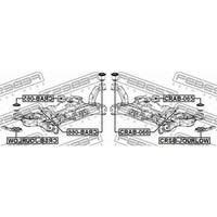 2X Febest Lagerung AchsköRper Hinten FüR Chrysler Sebring Cabriolet Js Dodge