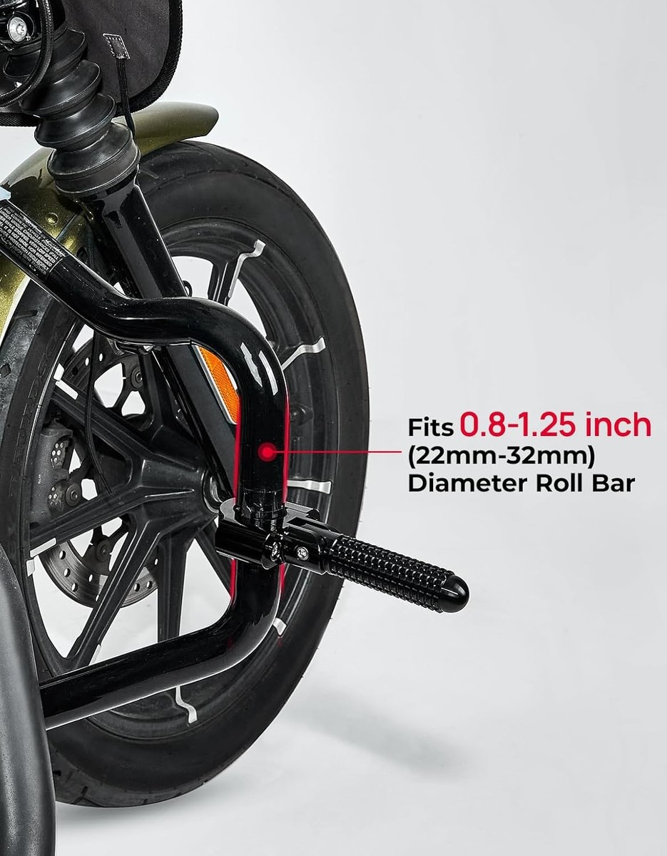 KEMIMOTO Foldable Motorcycle Highway Pegs Universal 7/8