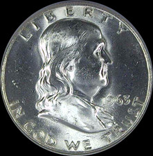 1963-D Franklin Half Dollar looks FBL