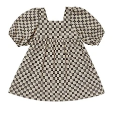 Rylee + Cru Gretta Babydoll Dress in Flower Check Sz 8-9 Y